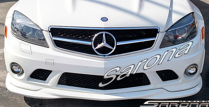 Custom Mercedes C Class  Sedan Front Lip/Splitter (2008 - 2011) - $325.00 (Part #MB-037-FA)